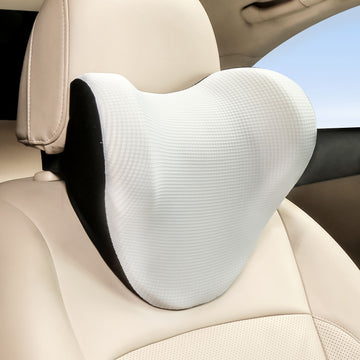 Ice Silk Memory Foam Car Neck Pillow – Breathable Support for Comfortable Travel