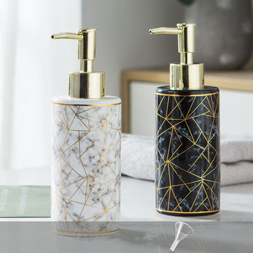 Marble Ceramic Lotion Bottle – Elegant Bathroom Accessory