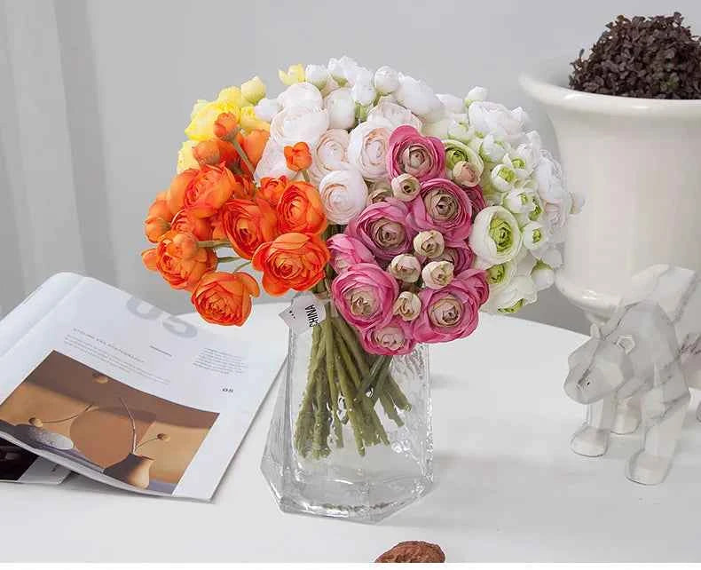Elegant Silk Lotus Bouquet – 6-Head Artificial Flowers for Weddings & Decor