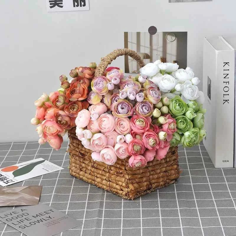 Elegant Silk Lotus Bouquet – 6-Head Artificial Flowers for Weddings & Decor