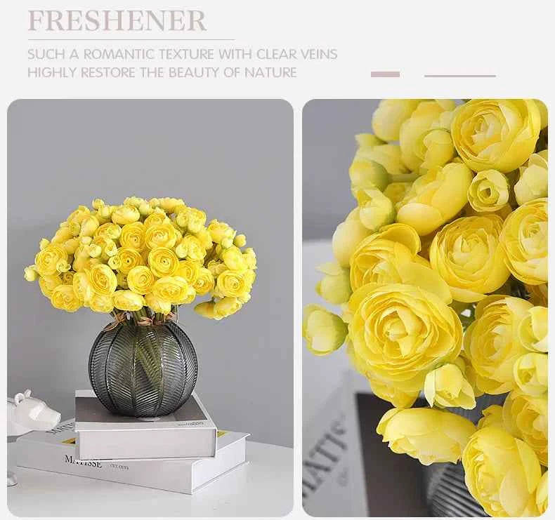 Elegant Silk Lotus Bouquet – 6-Head Artificial Flowers for Weddings & Decor