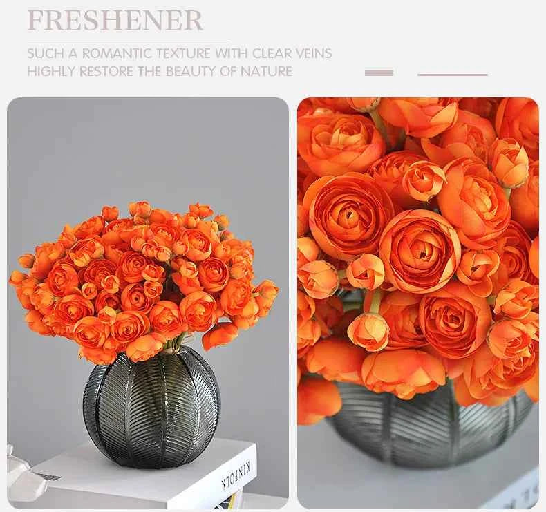 Elegant Silk Lotus Bouquet – 6-Head Artificial Flowers for Weddings & Decor
