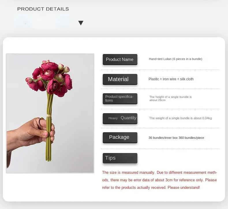 Elegant Silk Lotus Bouquet – 6-Head Artificial Flowers for Weddings & Decor