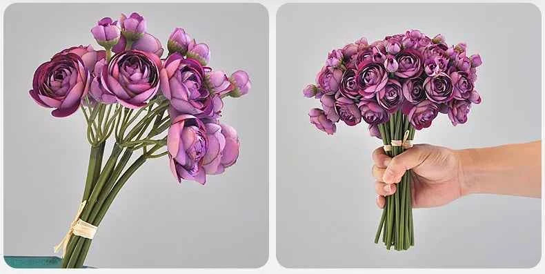 Elegant Silk Lotus Bouquet – 6-Head Artificial Flowers for Weddings & Decor