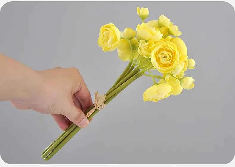 Elegant Silk Lotus Bouquet – 6-Head Artificial Flowers for Weddings & Decor