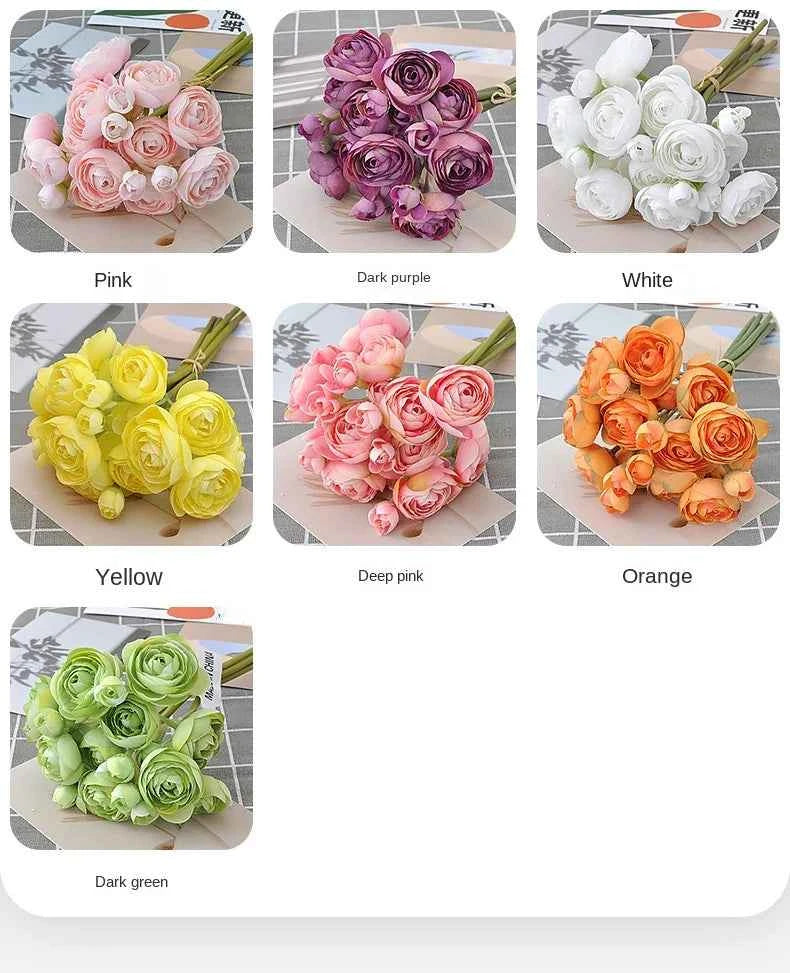 Elegant Silk Lotus Bouquet – 6-Head Artificial Flowers for Weddings & Decor