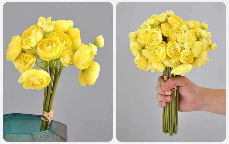 Elegant Silk Lotus Bouquet – 6-Head Artificial Flowers for Weddings & Decor