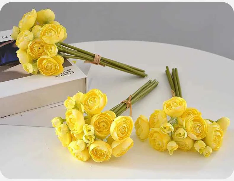 Elegant Silk Lotus Bouquet – 6-Head Artificial Flowers for Weddings & Decor
