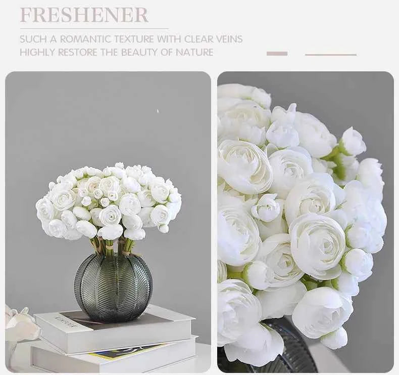 Elegant Silk Lotus Bouquet – 6-Head Artificial Flowers for Weddings & Decor