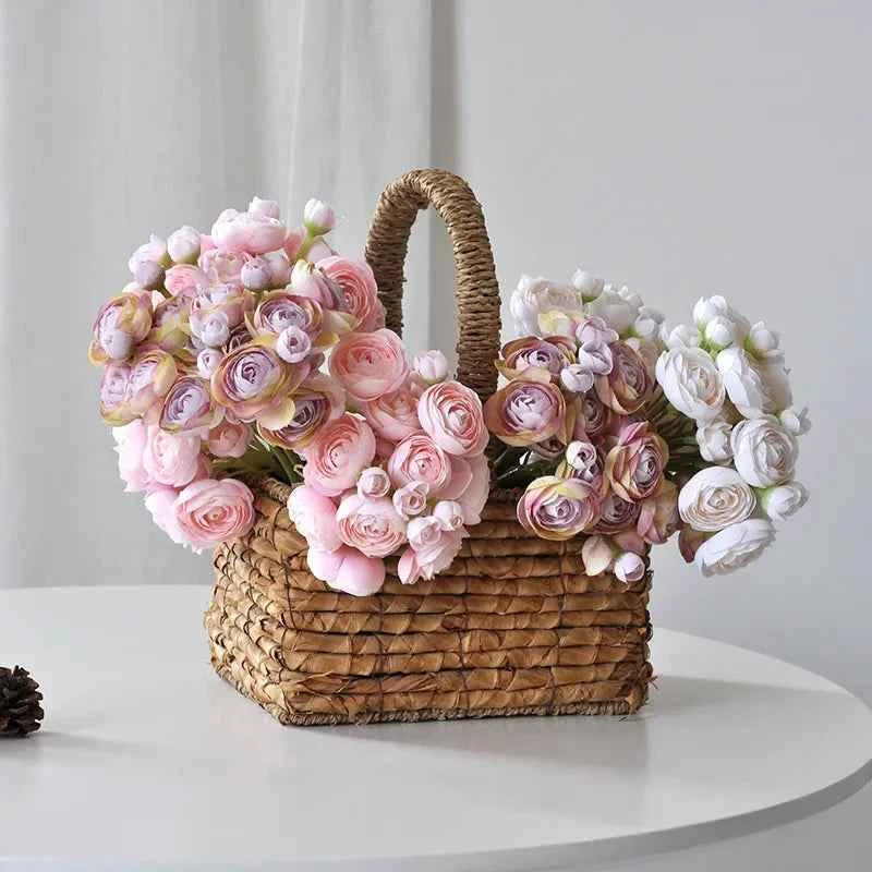 Elegant Silk Lotus Bouquet – 6-Head Artificial Flowers for Weddings & Decor