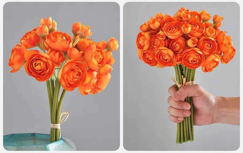 Elegant Silk Lotus Bouquet – 6-Head Artificial Flowers for Weddings & Decor