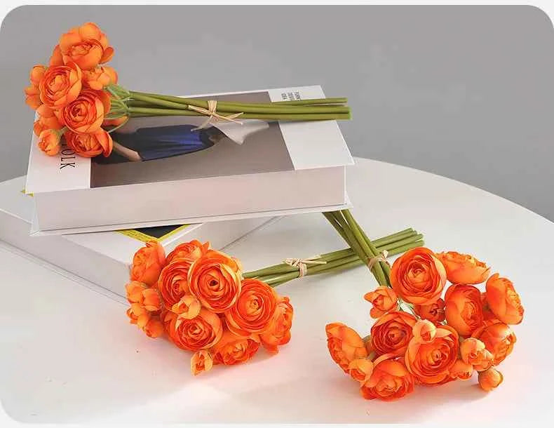 Elegant Silk Lotus Bouquet – 6-Head Artificial Flowers for Weddings & Decor