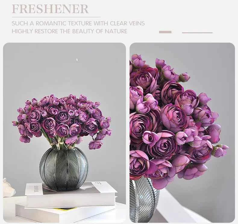 Elegant Silk Lotus Bouquet – 6-Head Artificial Flowers for Weddings & Decor