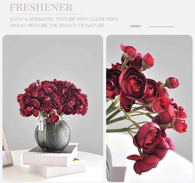 Elegant Silk Lotus Bouquet – 6-Head Artificial Flowers for Weddings & Decor