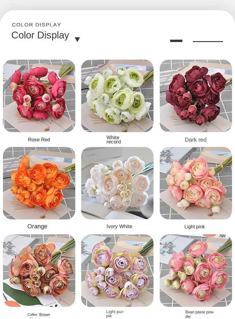 Elegant Silk Lotus Bouquet – 6-Head Artificial Flowers for Weddings & Decor