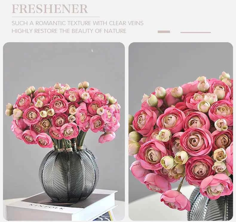 Elegant Silk Lotus Bouquet – 6-Head Artificial Flowers for Weddings & Decor