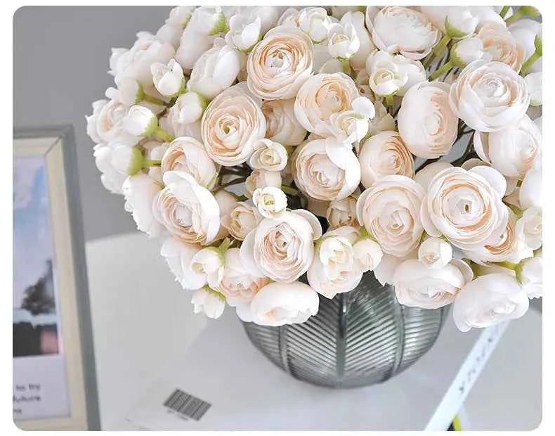 Elegant Silk Lotus Bouquet – 6-Head Artificial Flowers for Weddings & Decor