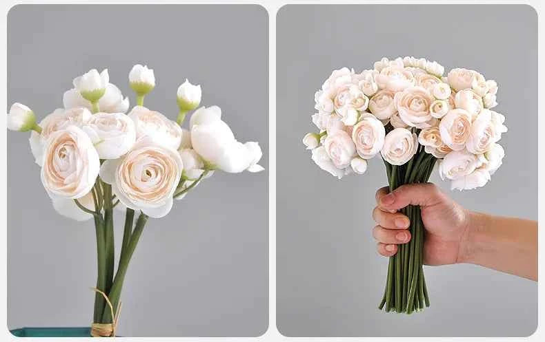 Elegant Silk Lotus Bouquet – 6-Head Artificial Flowers for Weddings & Decor