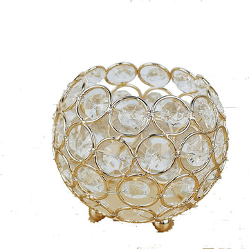 Crystal Floral Hollow Candle Holder – Elegant Ornament for Any Occasion