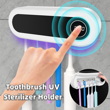 Smart UV Toothbrush Sterilizer with Toothpaste Dispenser