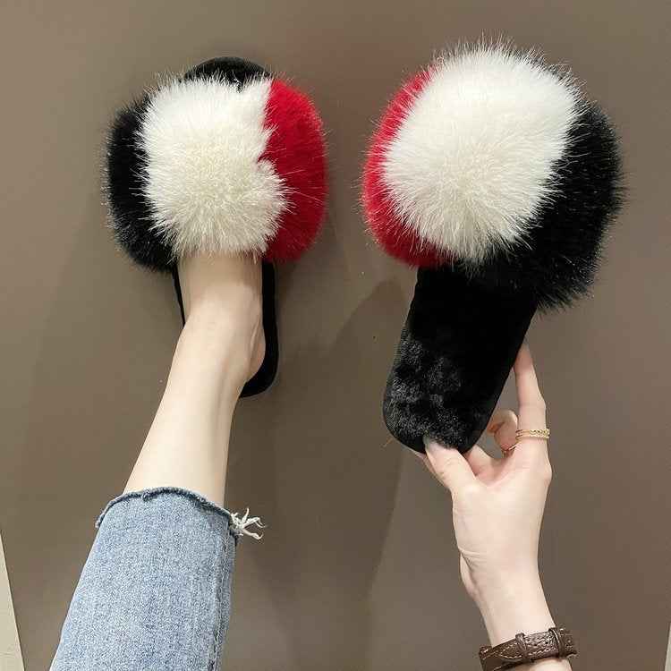 Women's Plush Winter Slippers – Soft & Cozy Indoor Shoes