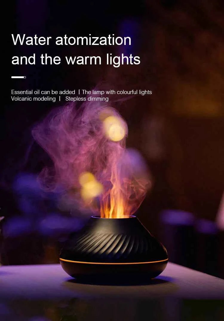 Volcanic Aroma Diffuser - Portable USB Humidifier & Night Light