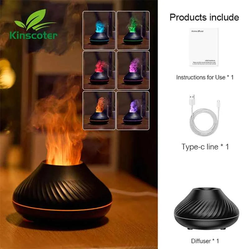 Volcanic Aroma Diffuser - Portable USB Humidifier & Night Light
