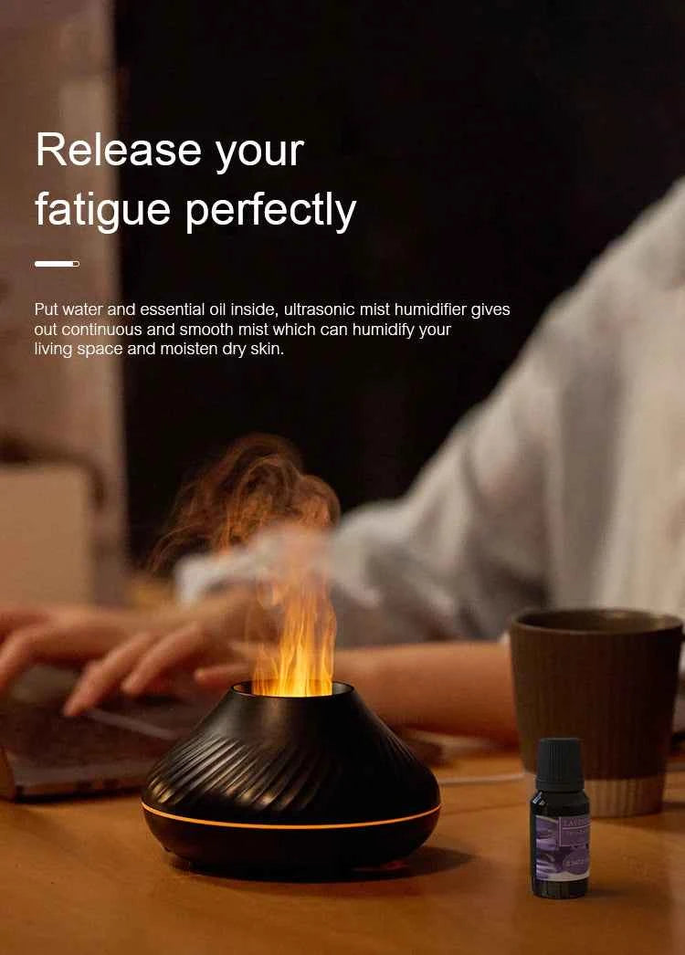 Volcanic Aroma Diffuser - Portable USB Humidifier & Night Light