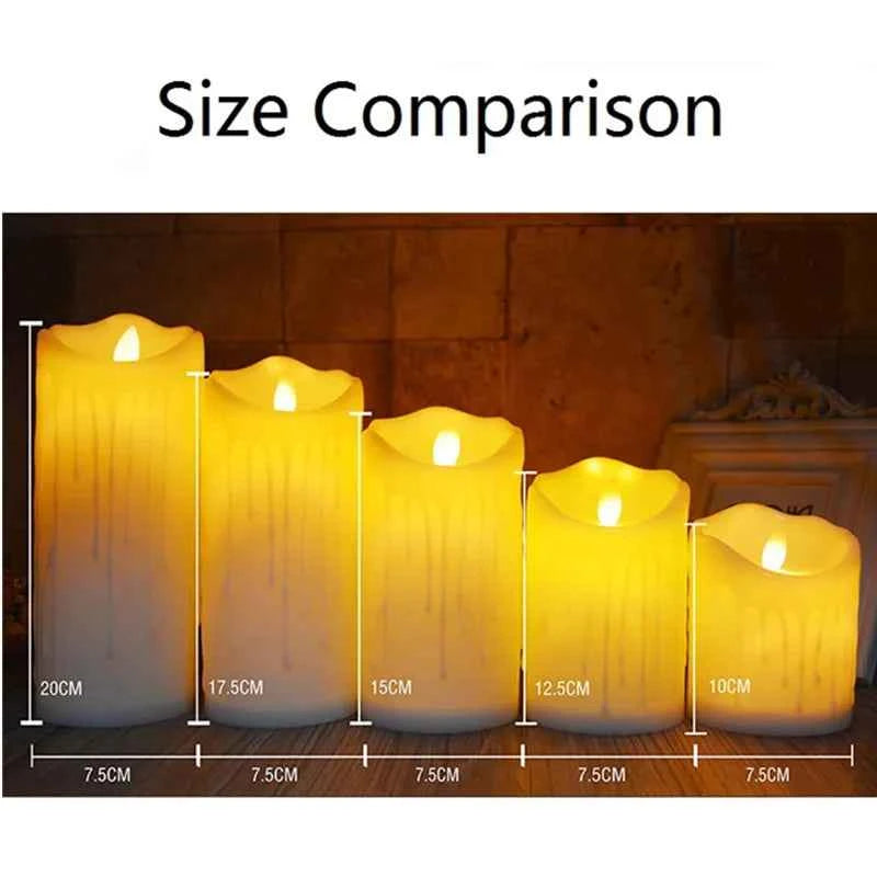 Flameless LED Flickering Tea Light Candles - Battery Powered Christmas Decor