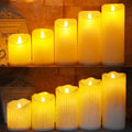 Flameless LED Flickering Tea Light Candles - Battery Powered Christmas Decor