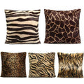 Leopard Animal Pattern Velvet Cushion Cover – Soft Decorative Pillowcase