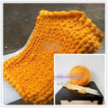 Hand Knitted Thick Yarn Wool-like Polyester Knitted Blanket