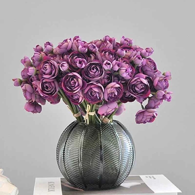 Elegant Silk Lotus Bouquet – 6-Head Artificial Flowers for Weddings & Decor