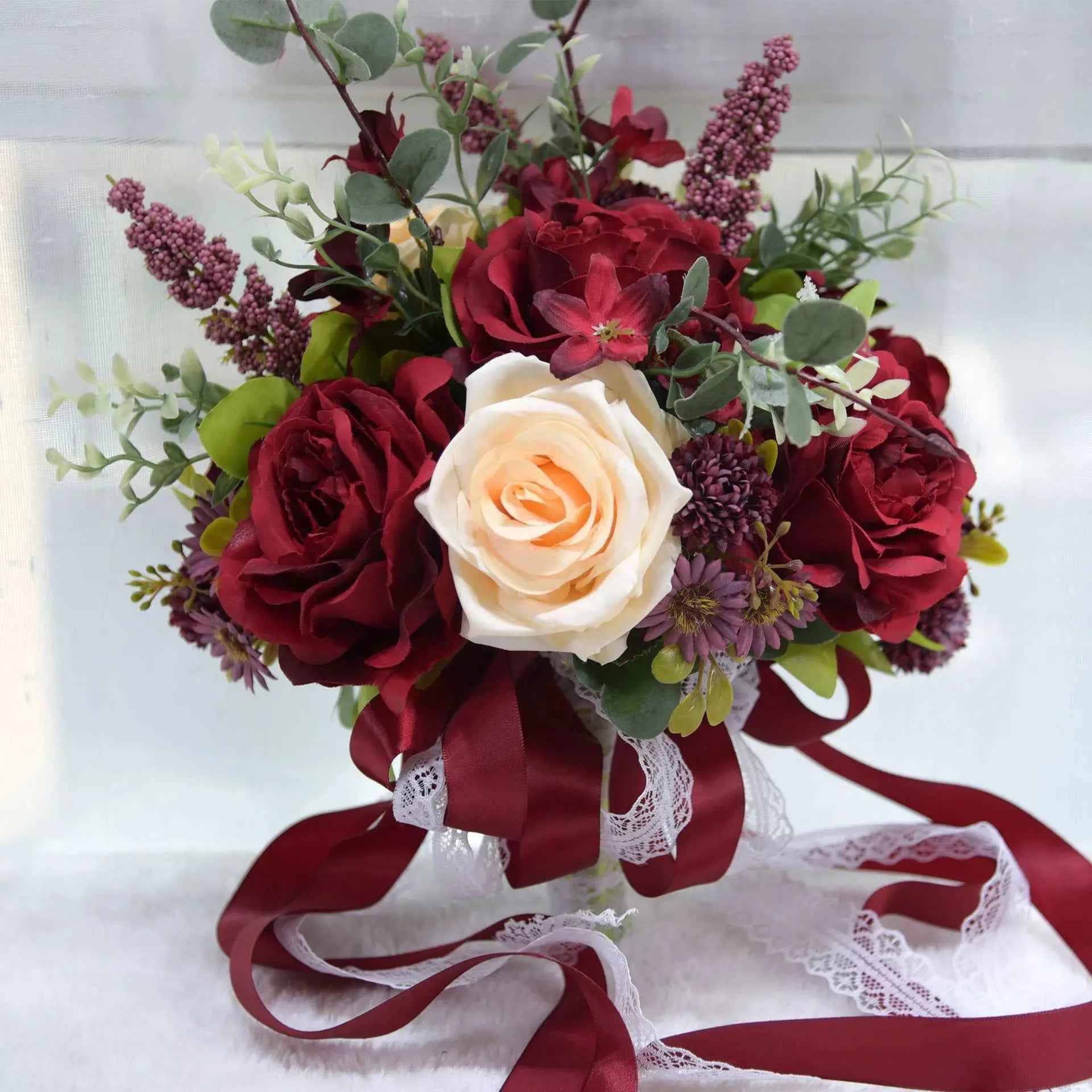Romantic Silk Rose Bouquet – Timeless Wedding & Home Decor