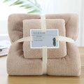 2pcs Luxury Coral Fleece Bath & Face Towel Set