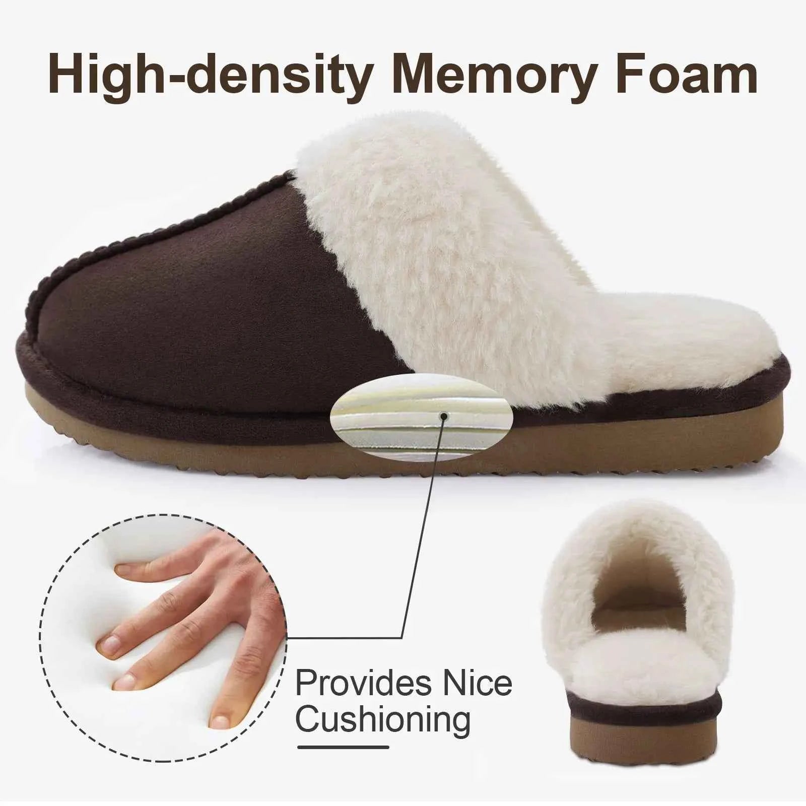 Cozy Women's Fluffy Faux Fur Slippers for Winter Comfort