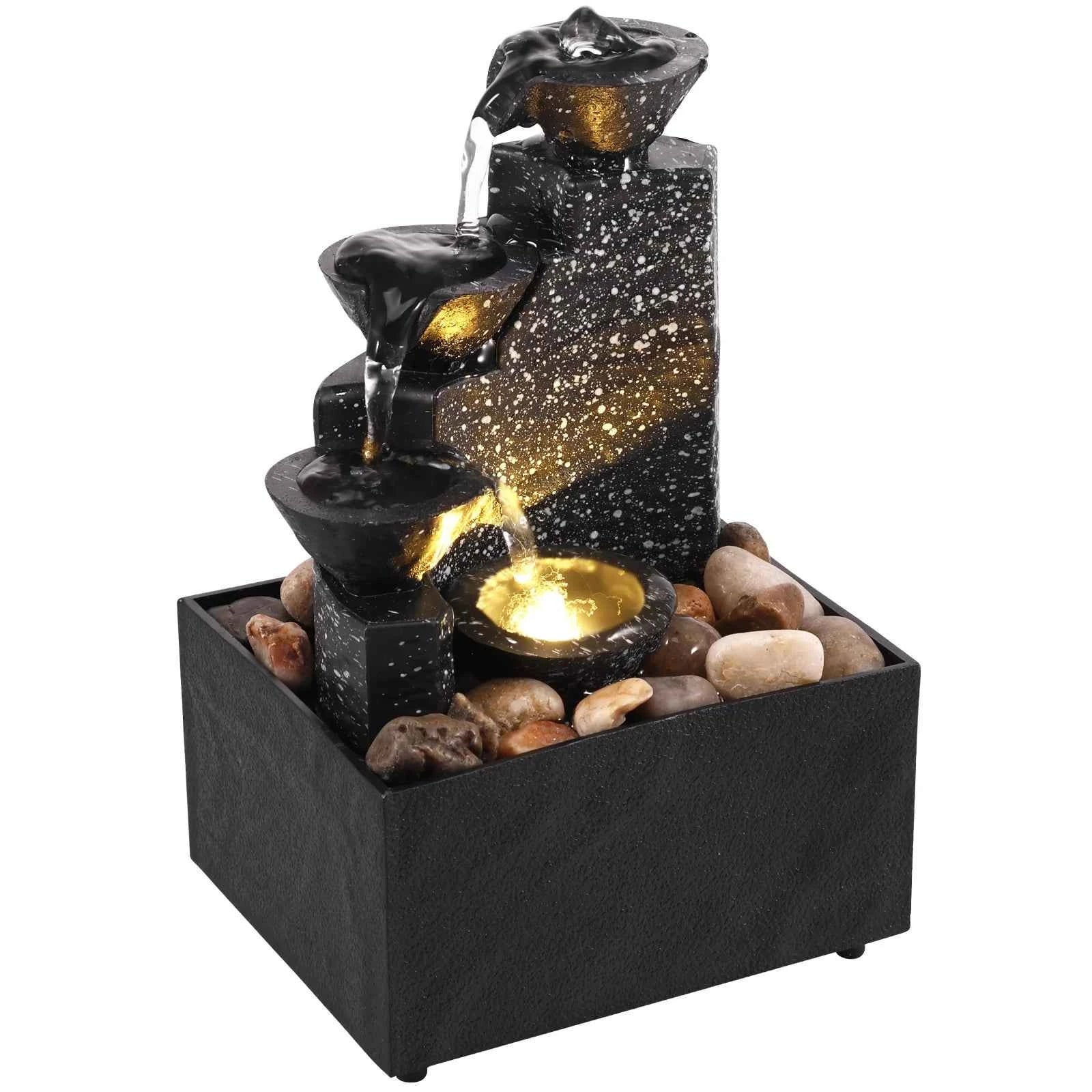 Tabletop Waterfall Fountain – Relaxing Home Decor