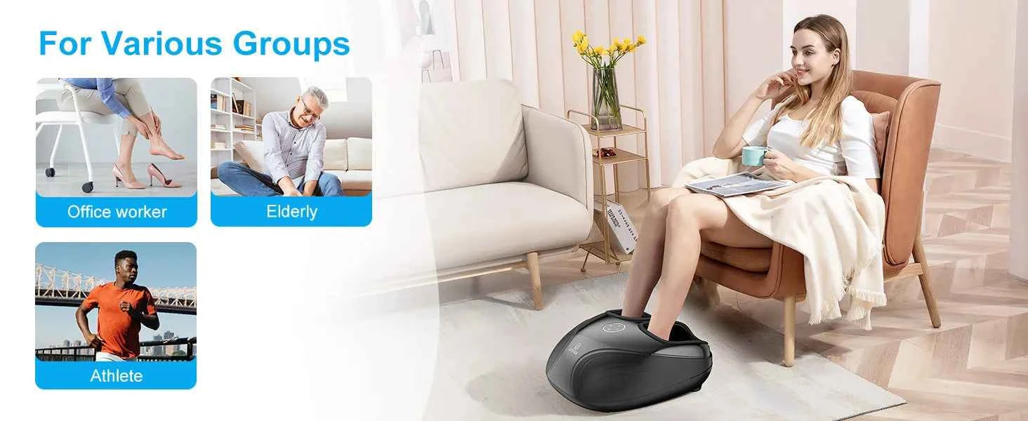 Shiatsu Foot Massager with Heat – Relaxation & Compression for Ultimate Comfort