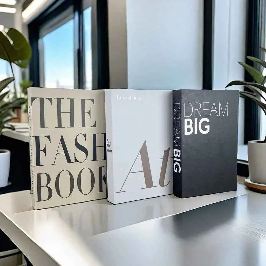 Paris Fashion Black & White Decorative Fake Books – Coffee Table Decor