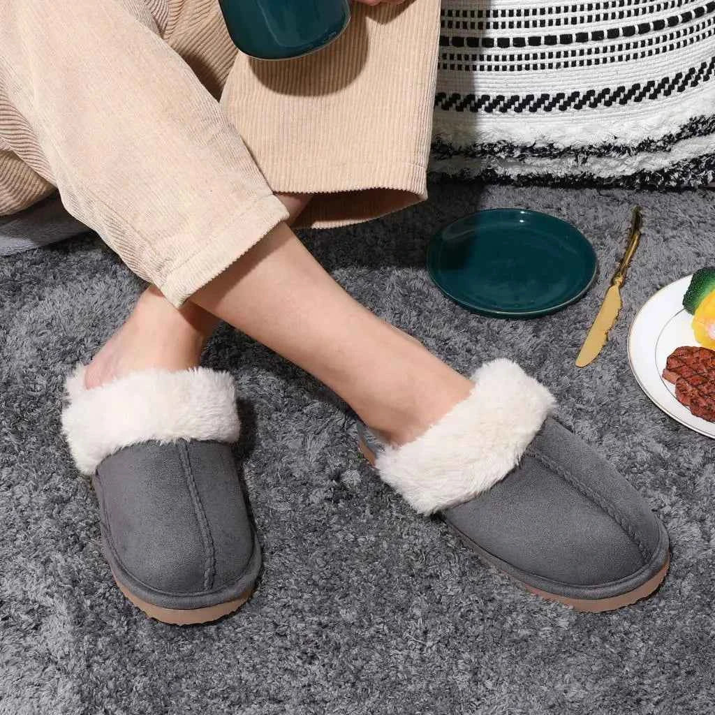 Cozy Women's Fluffy Faux Fur Slippers for Winter Comfort