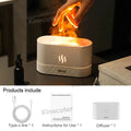 Ultrasonic Aroma Diffuser & Humidifier - LED Essential Oil Flame Lamp
