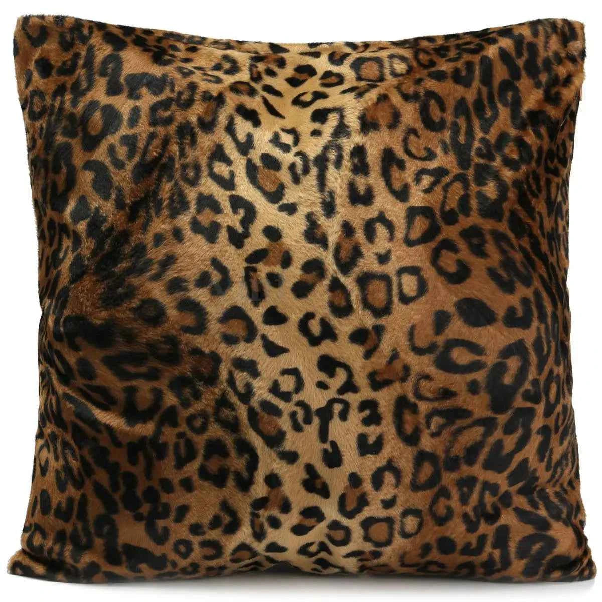 Leopard Animal Pattern Velvet Cushion Cover – Soft Decorative Pillowcase