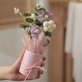 Cozy Hand-Knitted Wool Bouquet – Timeless Handmade Decor