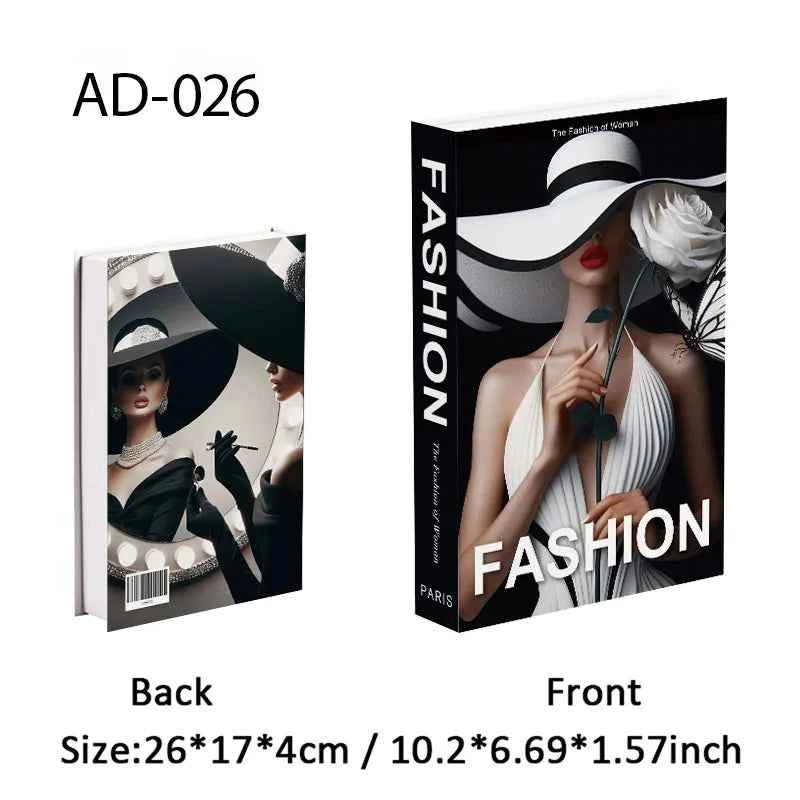 Paris Fashion Black & White Decorative Fake Books – Coffee Table Decor