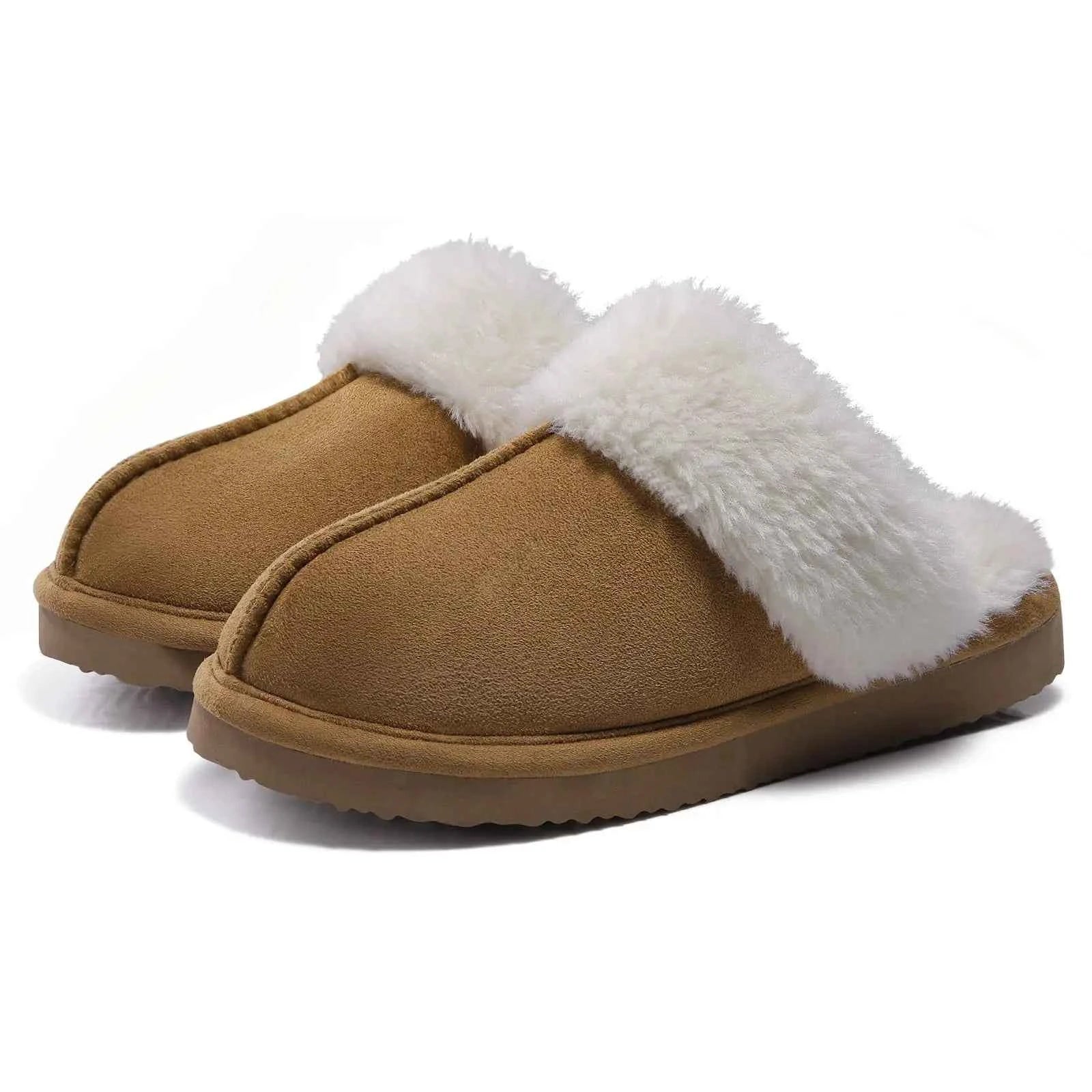 Cozy Women's Fluffy Faux Fur Slippers for Winter Comfort