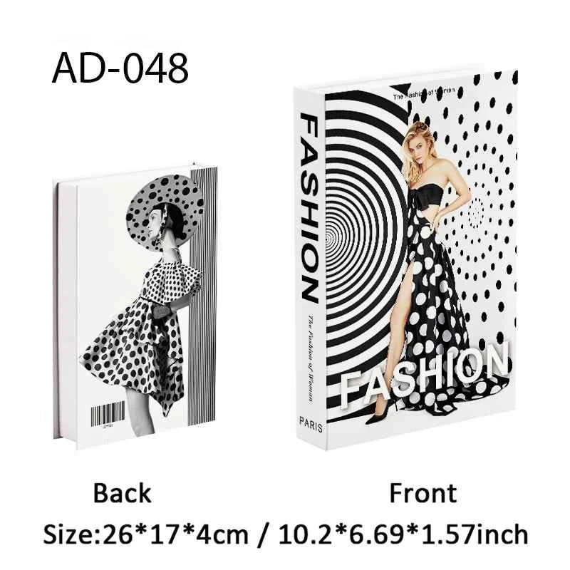 Paris Fashion Black & White Decorative Fake Books – Coffee Table Decor
