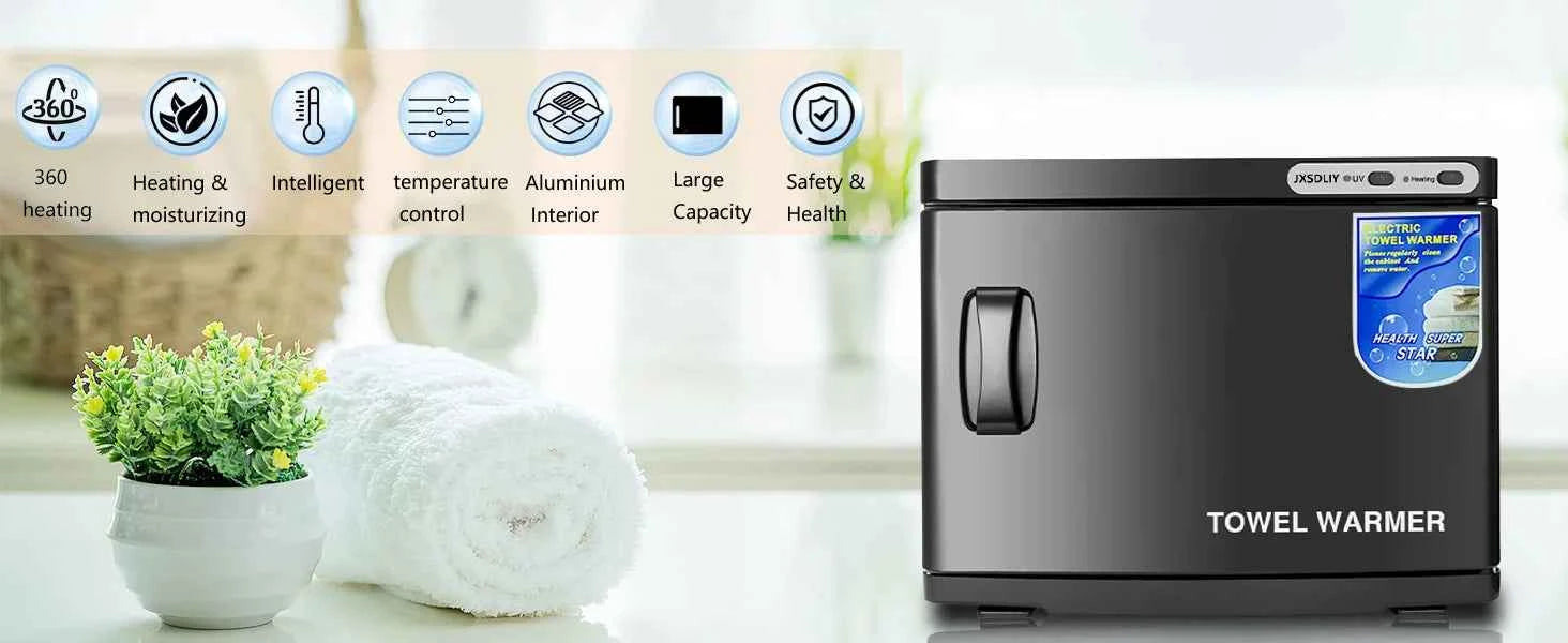 Luxury LED Towel Warmer Cabinet – 2-in-1 Professional Spa-Style Comfort