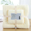 2pcs Luxury Coral Fleece Bath & Face Towel Set
