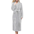 Cozy Accessories Plush Flannel Bathrobe – Warm Winter Fleece Nightgown for Women