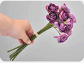 Elegant Silk Lotus Bouquet – 6-Head Artificial Flowers for Weddings & Decor